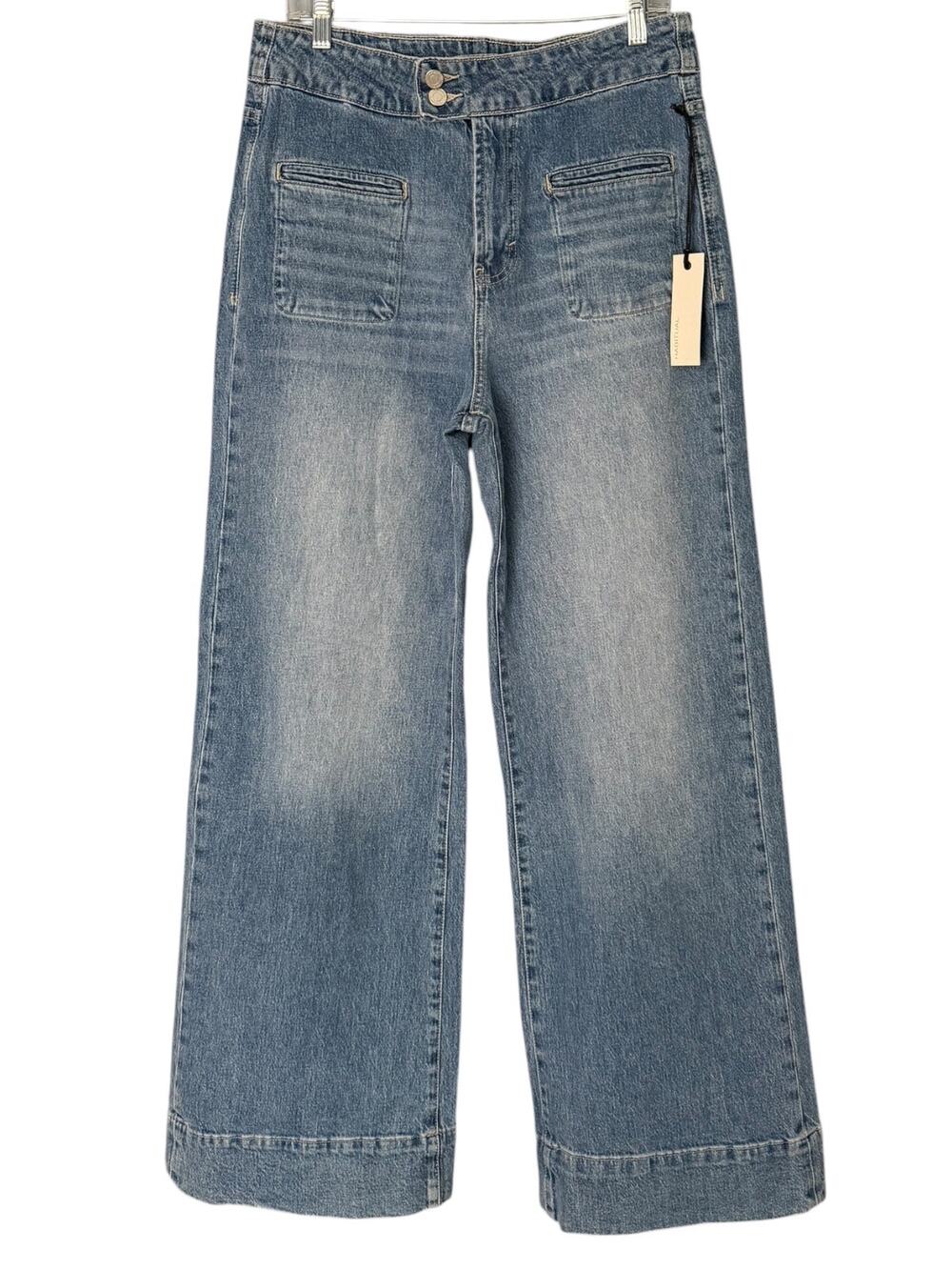 Habitual Shay High Rise Wide Leg Jean Women's 10/30 Flattering Medium Blue NEW